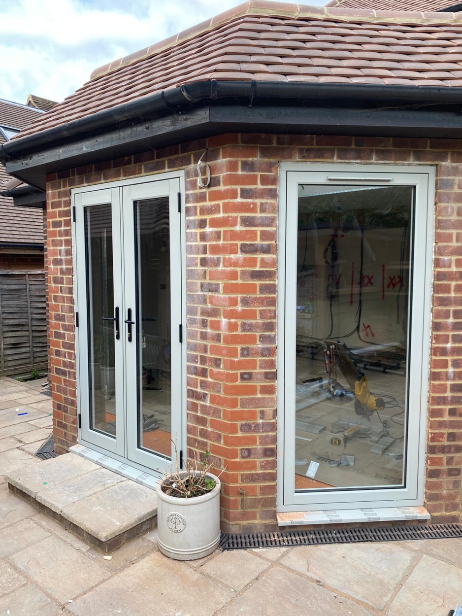 Premium Residence Collection window installed by Cedar Views in a Surrey home with traditional brickwork